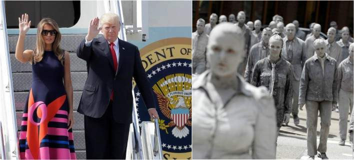 Στο Αμβούργο ο Τραμπ -Τον υποδέχονται διαδηλωτές… ζόμπι: «Καλώς ήλθατε στην κόλαση» (βίντεο)